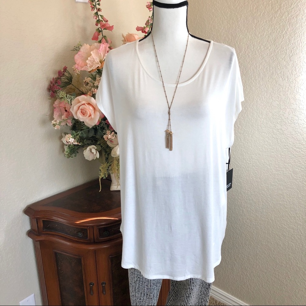 Simply Vera Vera Wang Cap Sleeve Twist Back Tee